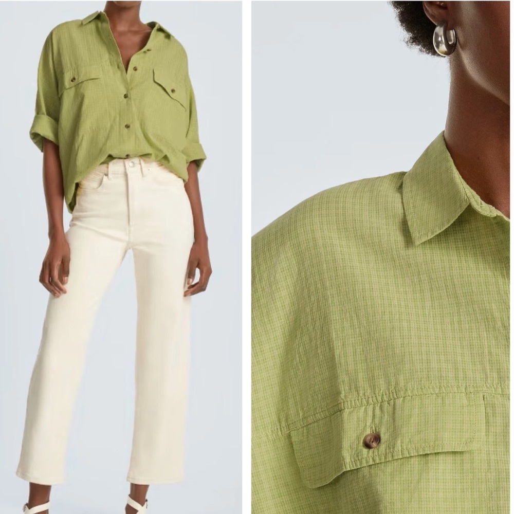 Everlane The Cotton Tourist Shirt Womens Small Pickled Plaid - Picture 2 of 9